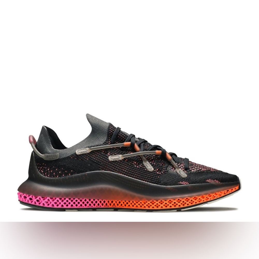 $200 Adidas 4D Fusio Primeknit Black Orange Pink Men's Size 8 FZ2414